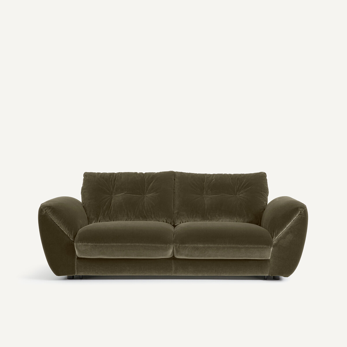 Πτυσσόμενος τριθέσιος καναπές-κρεβάτι με βελούδινη ταπετσαρία Μ107xΠ226xΥ87cm