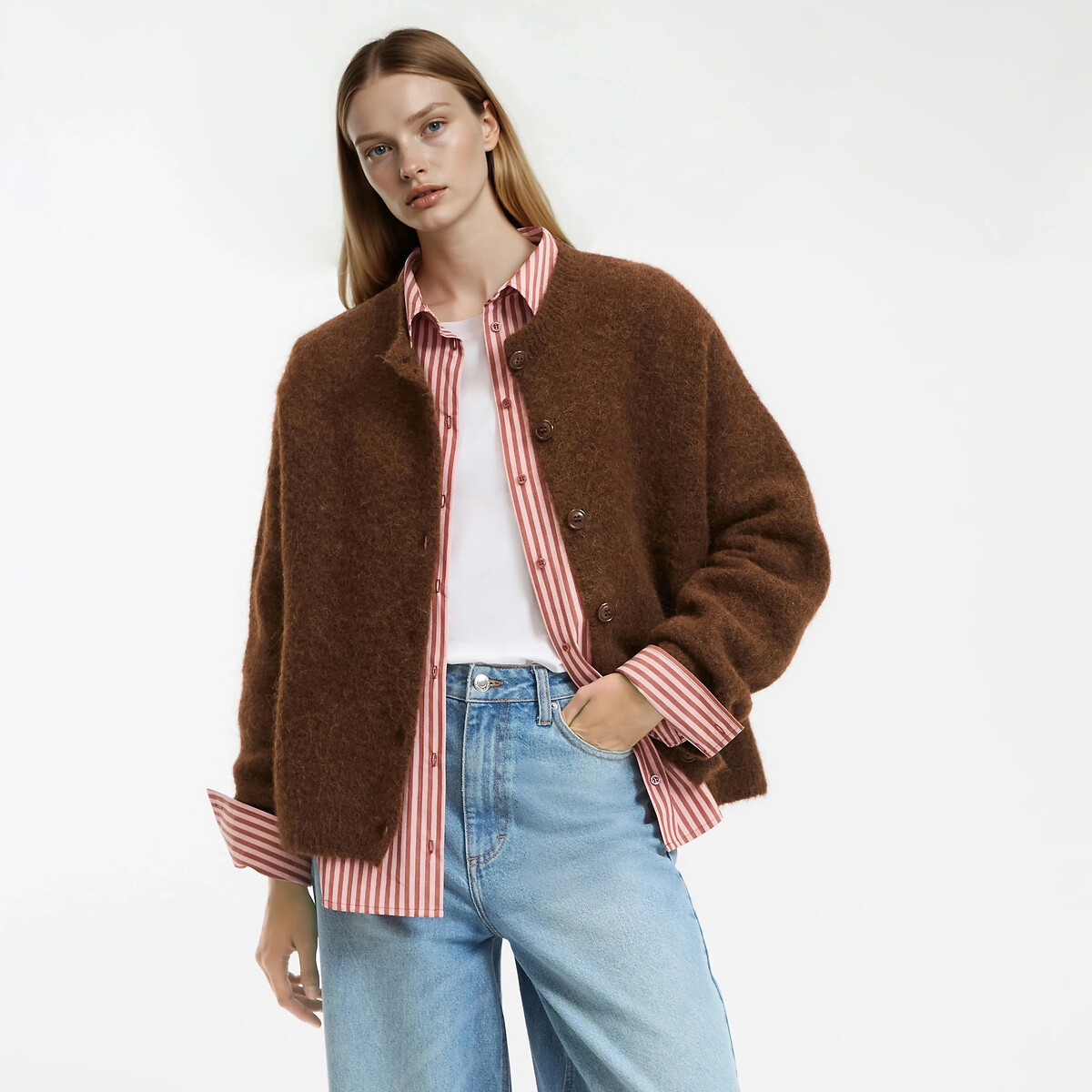 La Redoute Collections Ζακέτα από μείγμα αλπακά