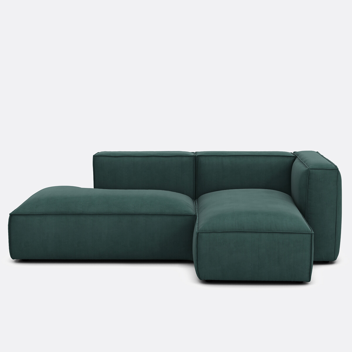 Γωνιακός δεξιός καναπές με ταπετσαρία από βελούδο κοτλέ, Seven