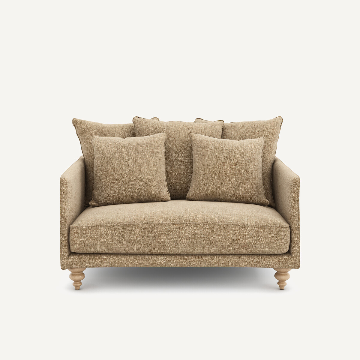 Καναπές 2 θέσεων από βαμβακερό armure Μ105xΠ138xΥ93cm