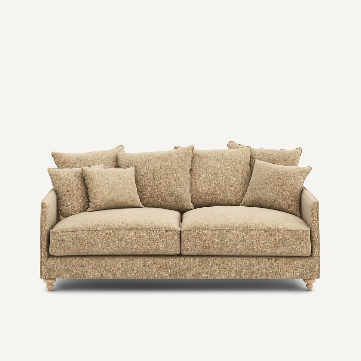 Τριθέσιος καναπές-κρεβάτι από βαμβακερό ύφασμα Μ105xΠ204xΥ93cm