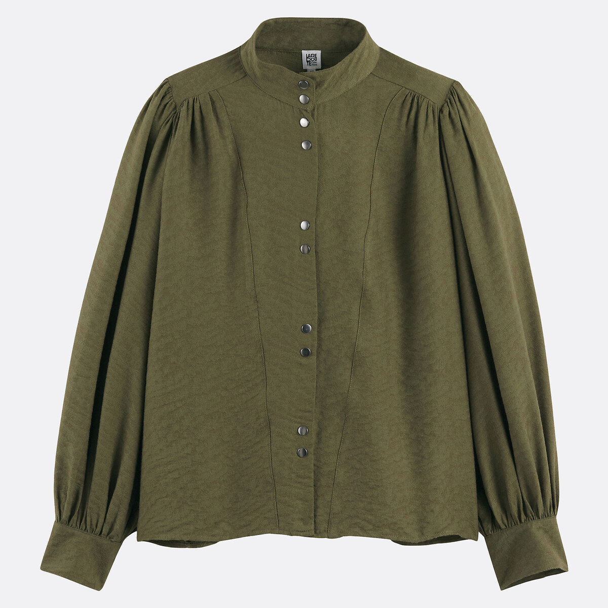 Πουκάμισο με ψηλό γιακά και μακριά μανίκια