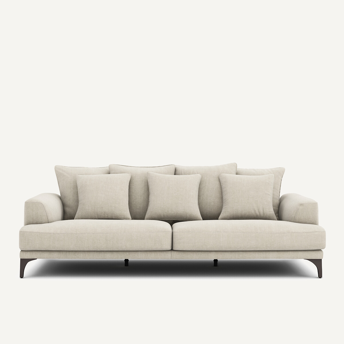 Καναπές από βαμβάκι και λινό Μ105xΠ217xΥ84cm