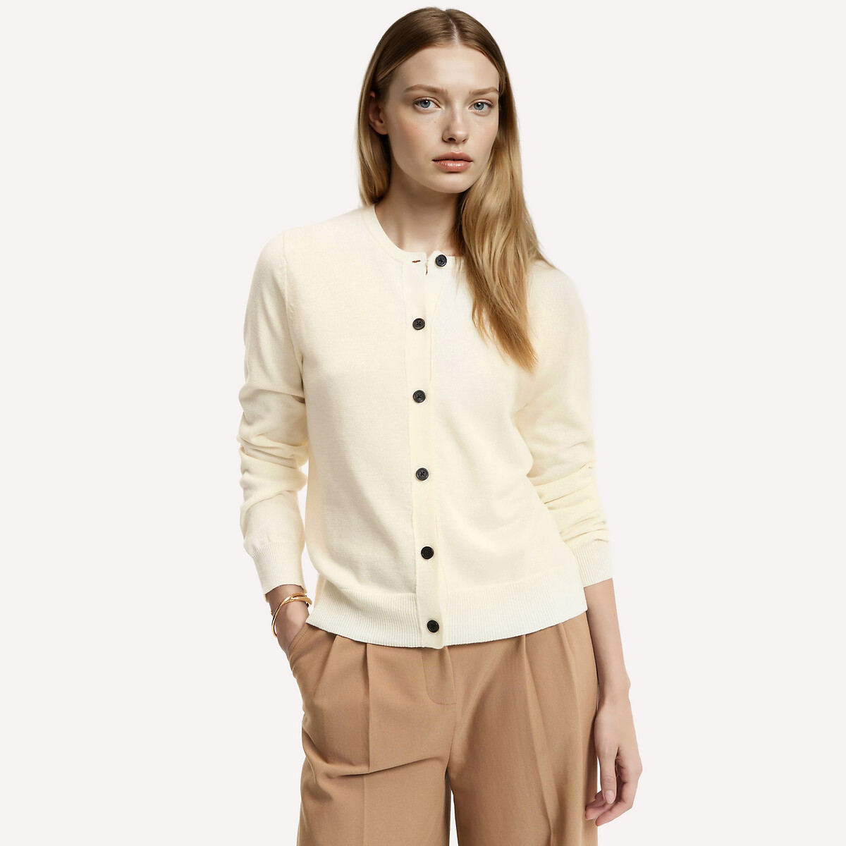 Anne Weyburn Ζακέτα με στρογγυλή λαιμόκοψη από λεπτή πλέξη