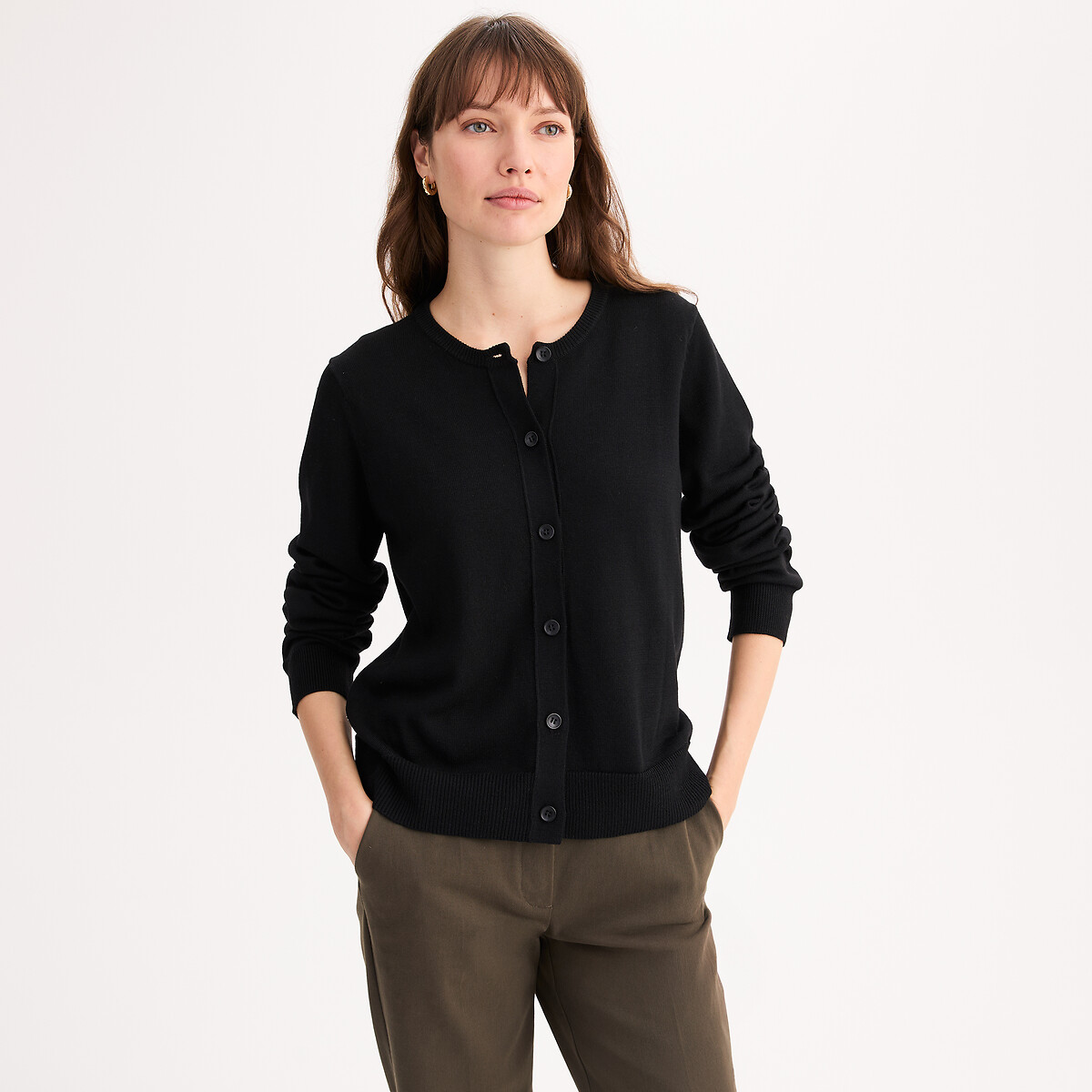 Anne Weyburn Ζακέτα με στρογγυλή λαιμόκοψη από λεπτή πλέξη