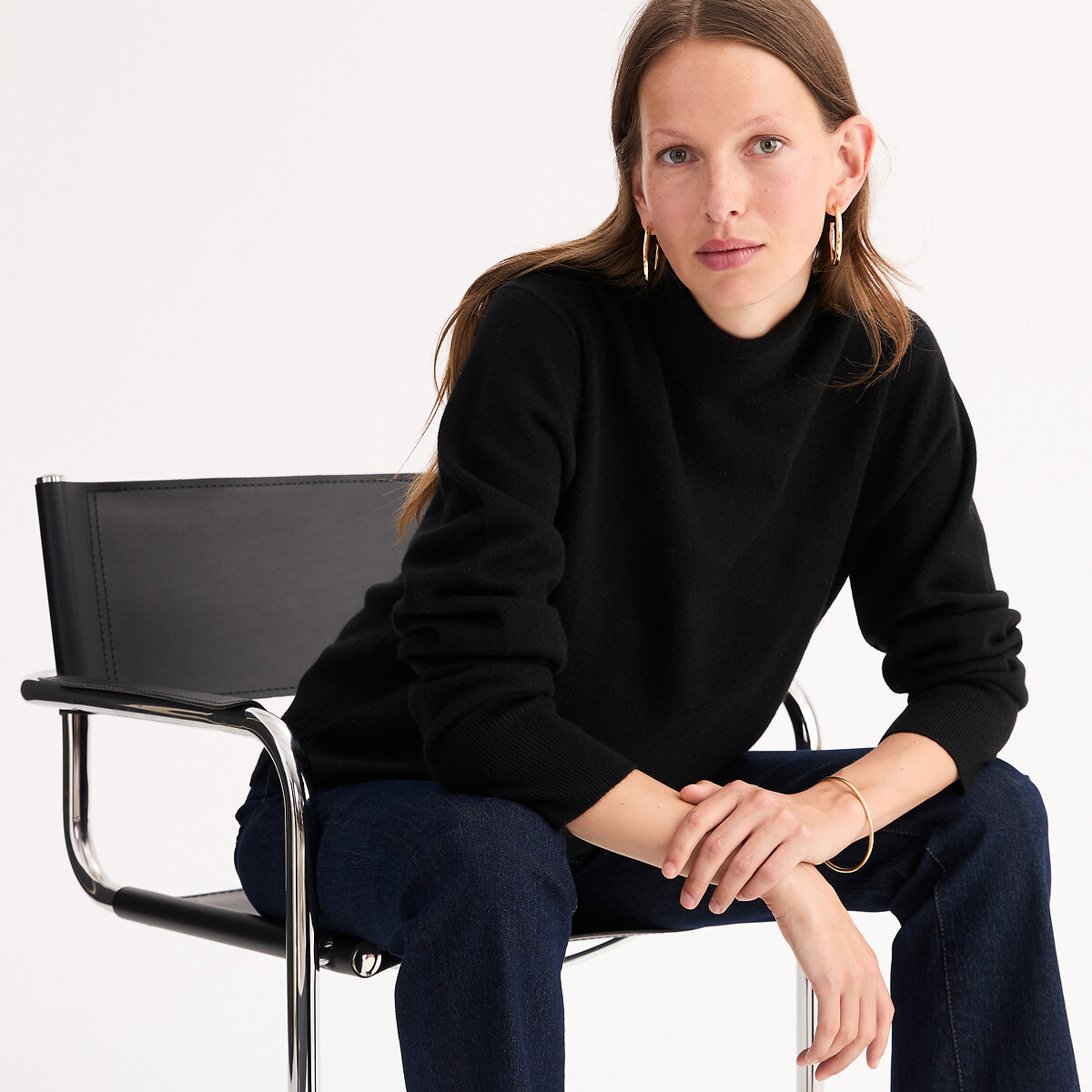 ANNE WEYBURN Πουλόβερ από κασμίρι με λαιμό ζιβάγκο