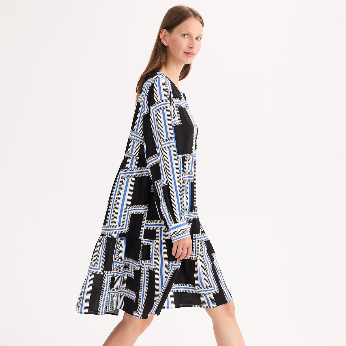 Φόρεμα skater με γραφικό μοτίβο