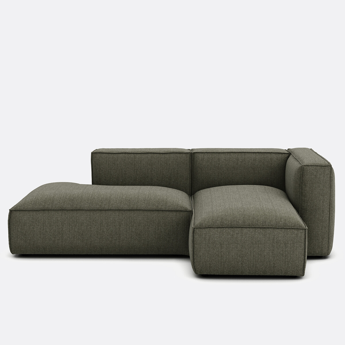 Γωνιακός αριστερός καναπές με ανάγλυφη ταπετσαρία, Seven