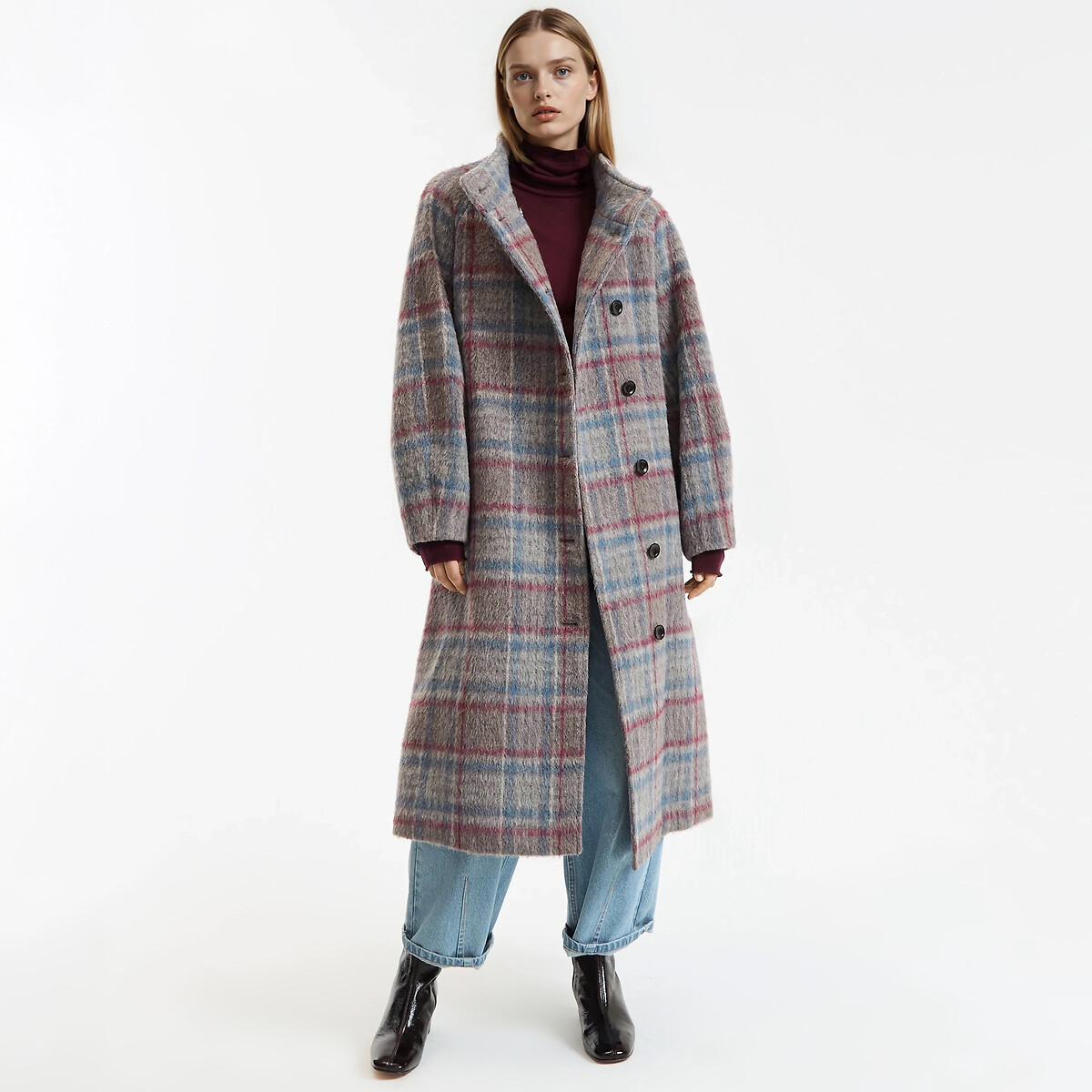 La Redoute Collections Μακρύ παλτό με ζώνη