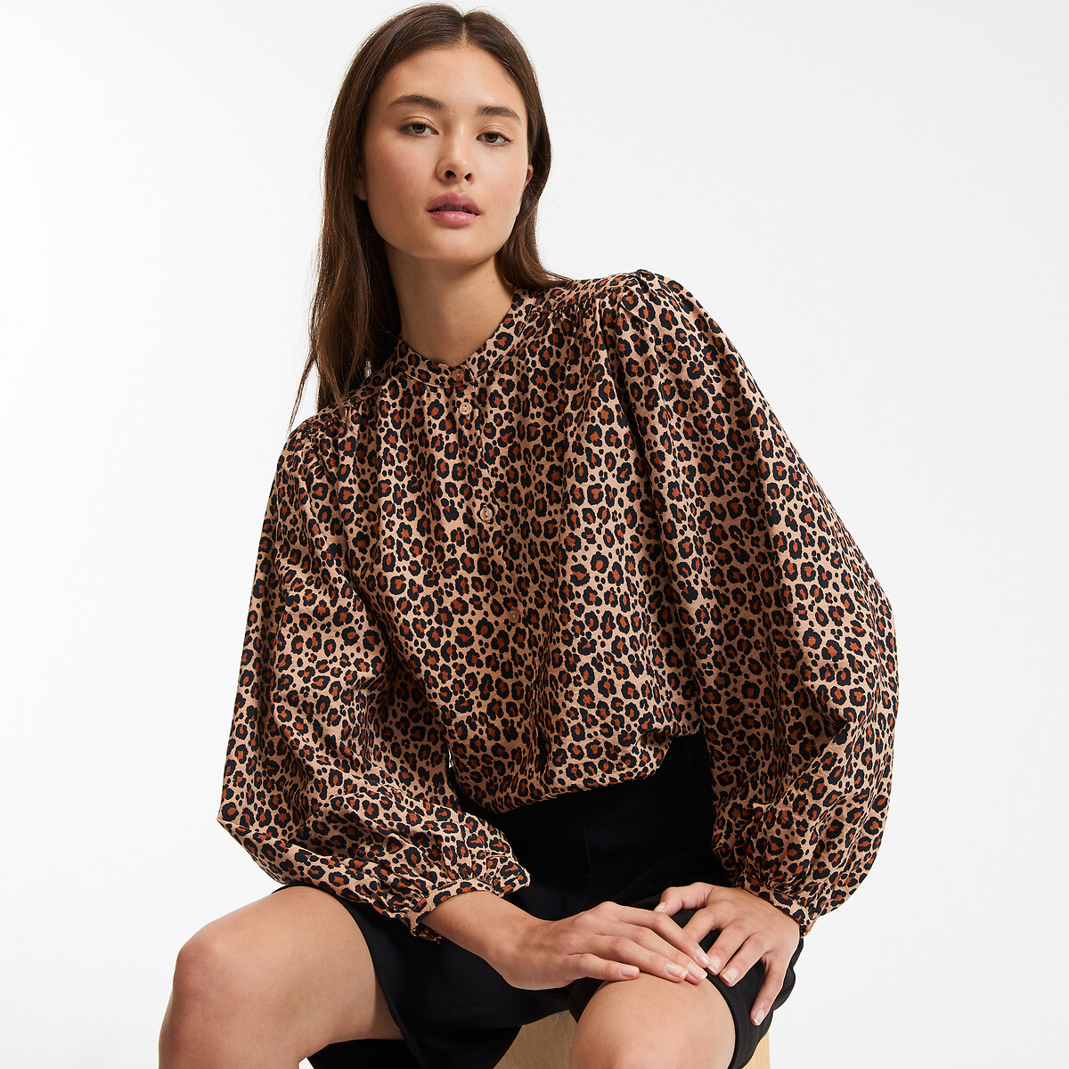 Πουκάμισο με λαιμόκοψη μάο