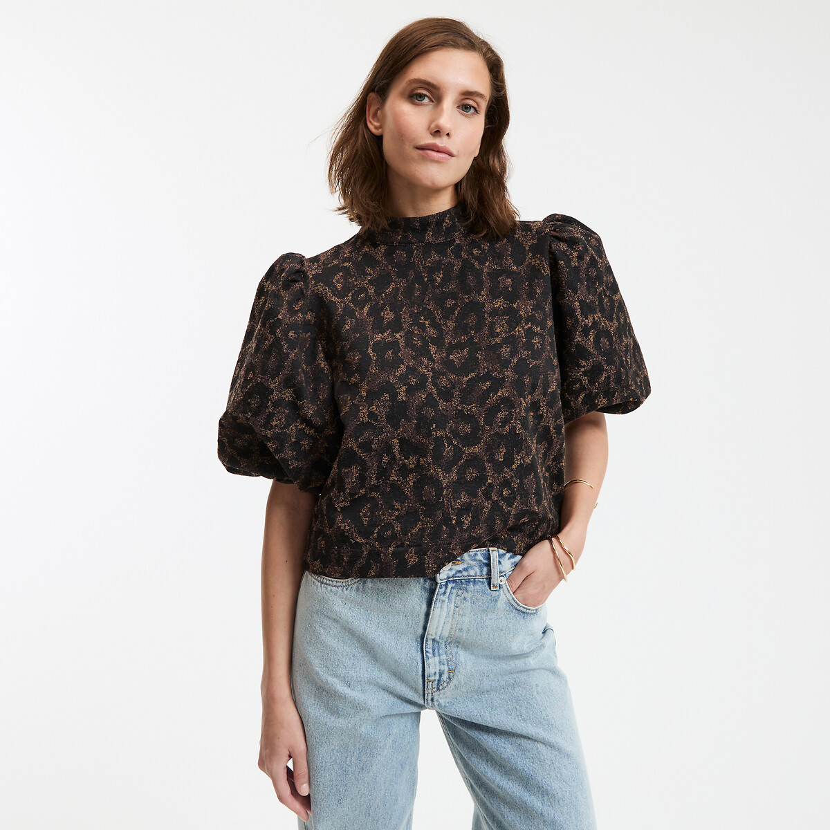 La Redoute Collections Μπλούζα με ψηλό λαιμό