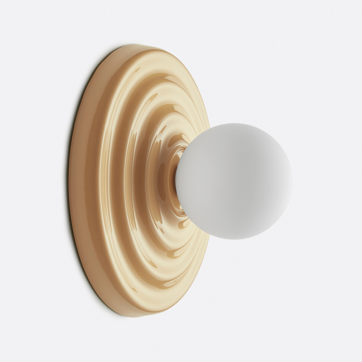 Φωτιστικό τοίχου από κεραμικό και οπαλίνα