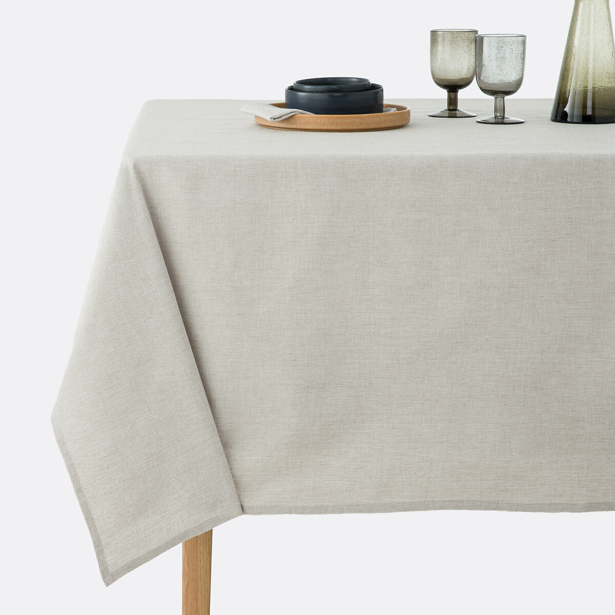 Τραπεζομάντηλο από βαμβάκι με υφαντή βαφή 150x150 cm