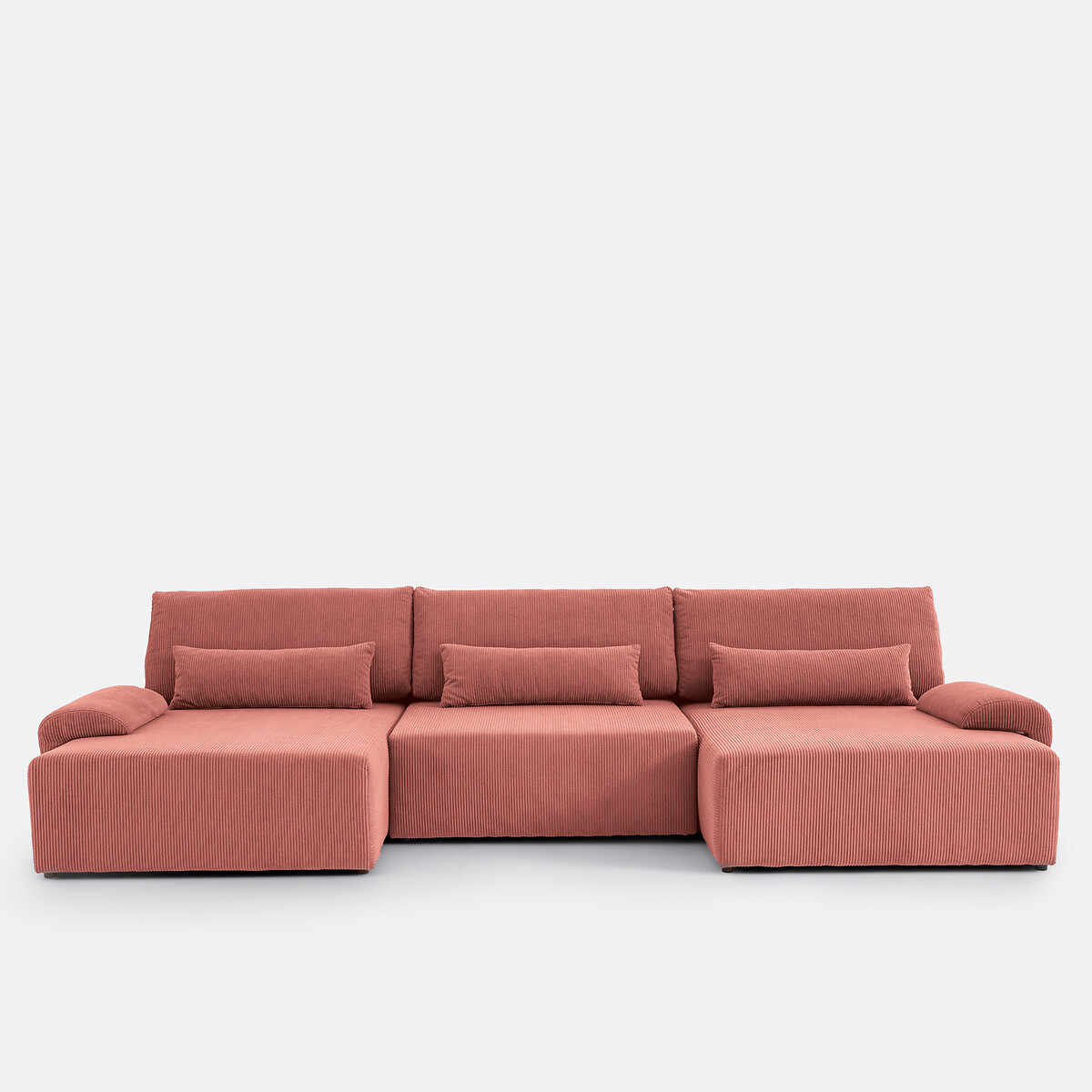 La Redoute Interieurs Μεγάλος καναπές με ταπετσαρία από βελούδο κοτλέ