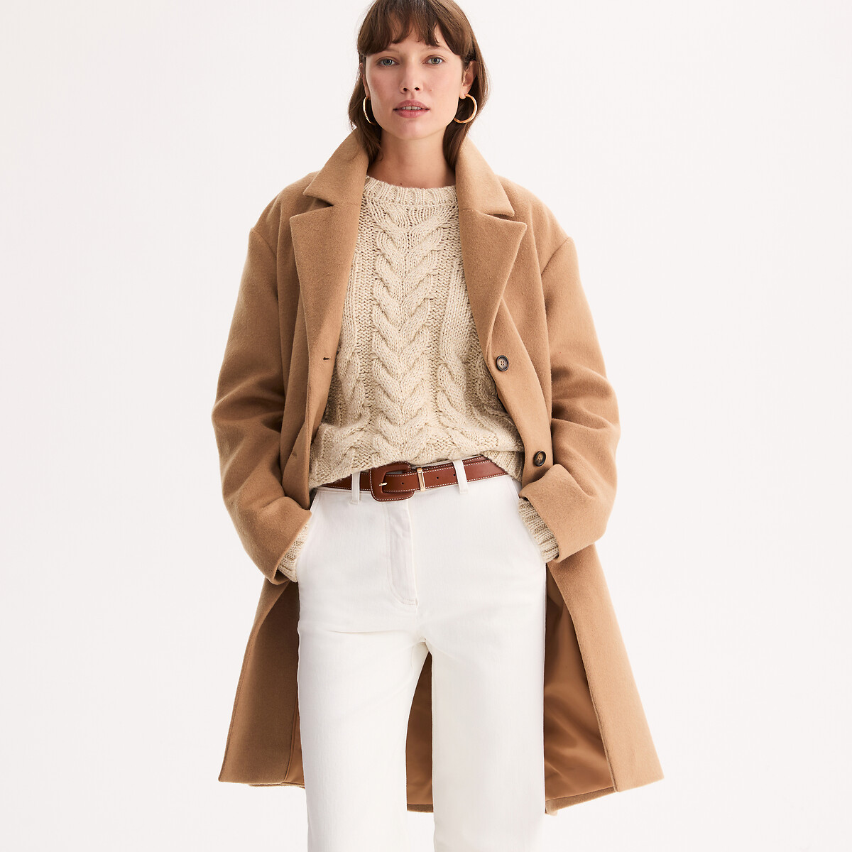 Anne Weyburn Μακρύ παλτό από μείγμα μαλλιού