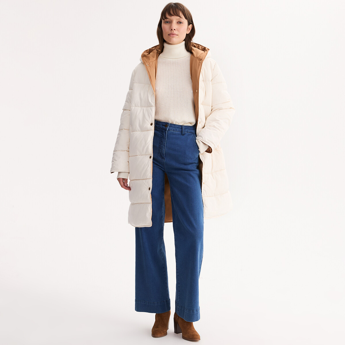 ANNE WEYBURN Μακρύ μπουφάν με σταθερή κουκούλα