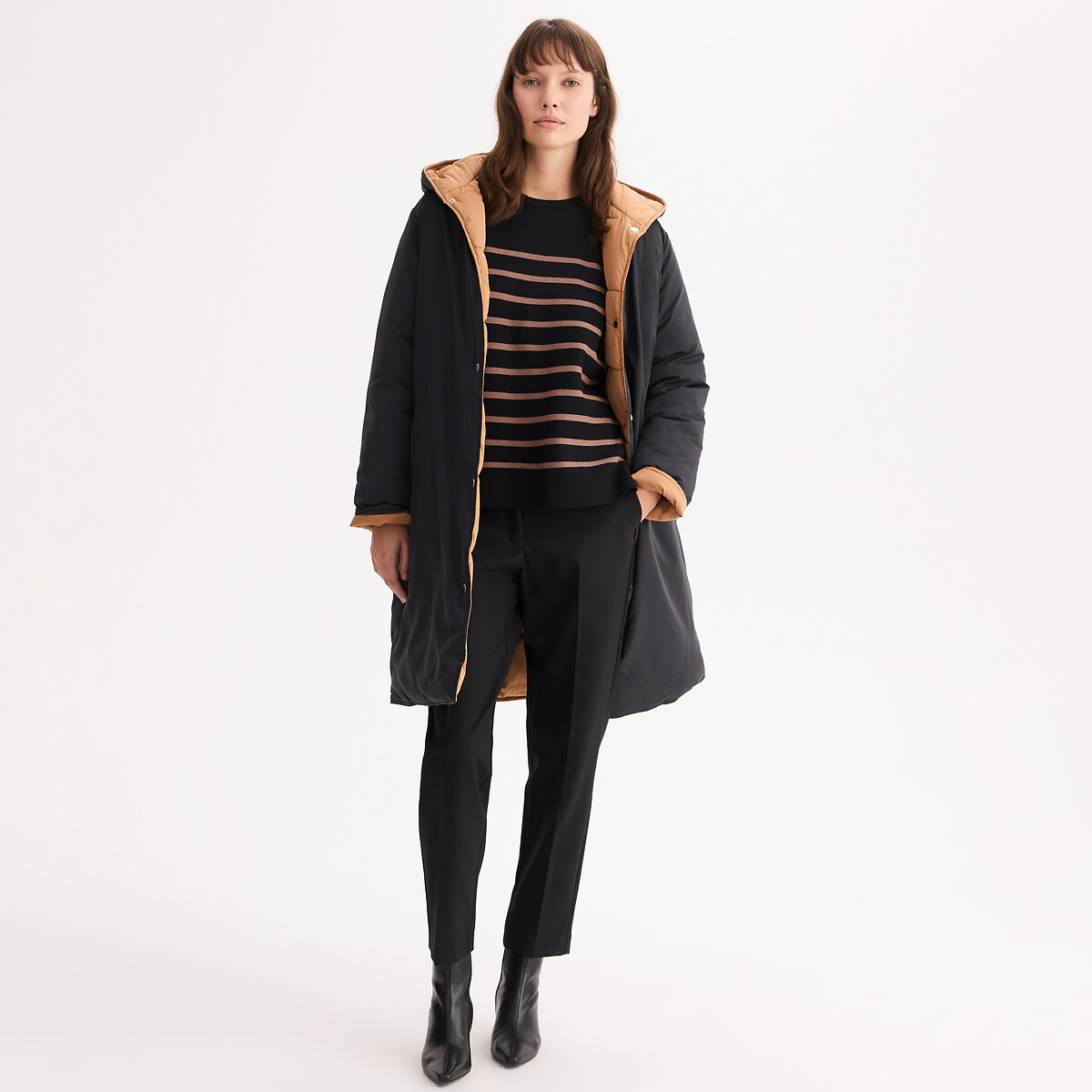 ANNE WEYBURN Μακρύ μπουφάν με σταθερή κουκούλα