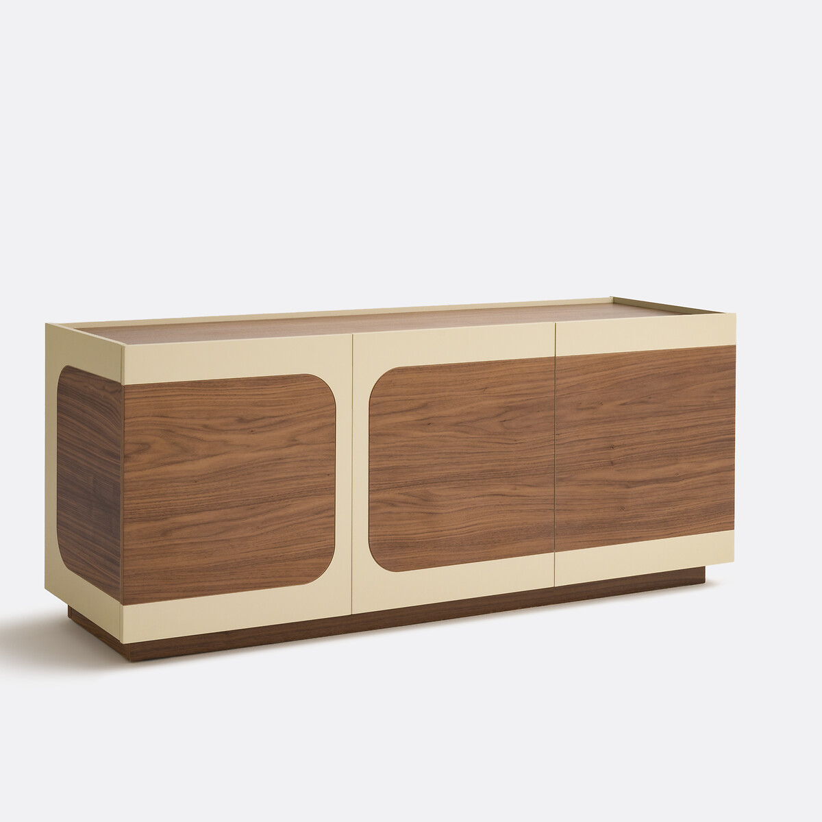 La Redoute Interieurs Μπουφές με 3 πόρτες με επένδυση καρυδιάς Μ46xΠ160xΥ67cm