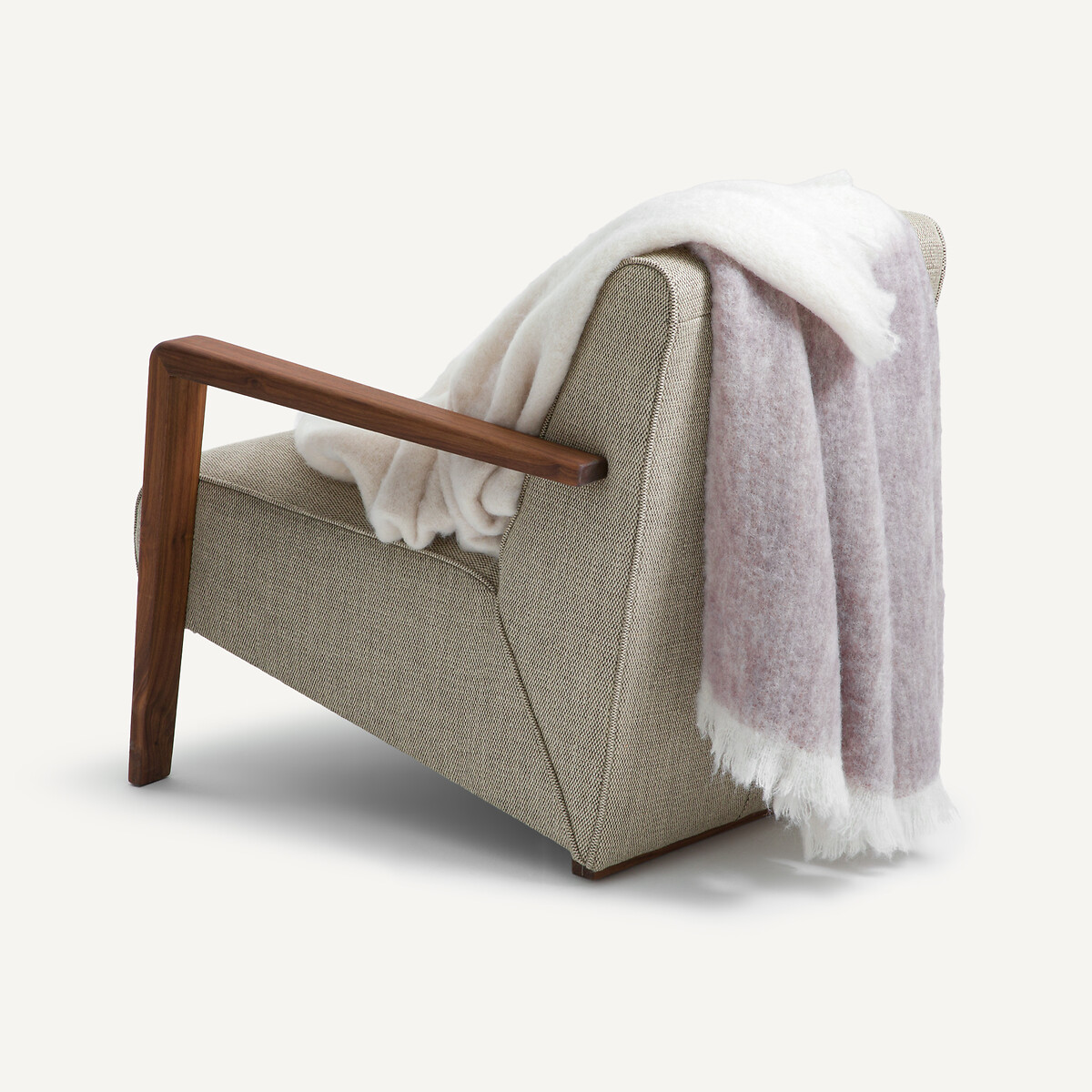 Δίχρωμο ριχτάρι από μαλλί και πολυαμίδιο 130x180cm