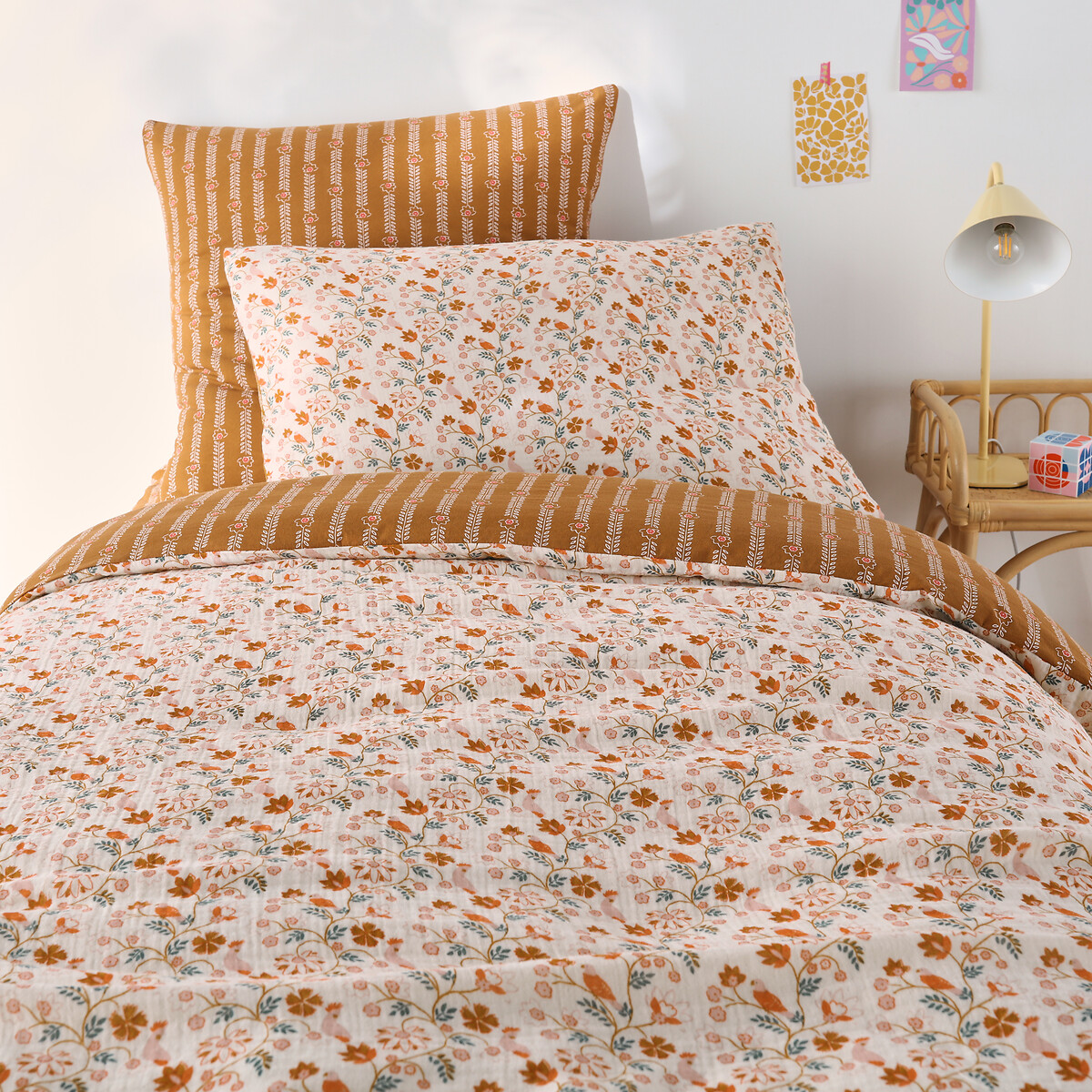 La Redoute Interieurs Παιδική παπλωματοθήκη από βαμβακερή γάζα και πλυμένο βαμβάκι 140x200 cm