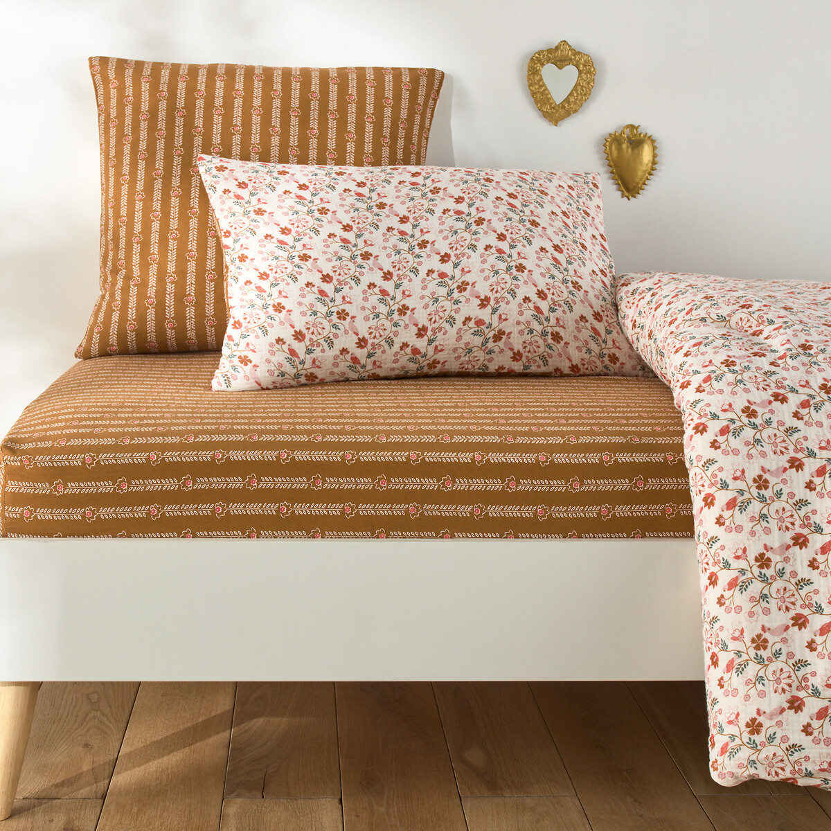 La Redoute Interieurs Παιδικό σεντόνι με λάστιχο από πλυμένο βαμβάκι 90x190 cm