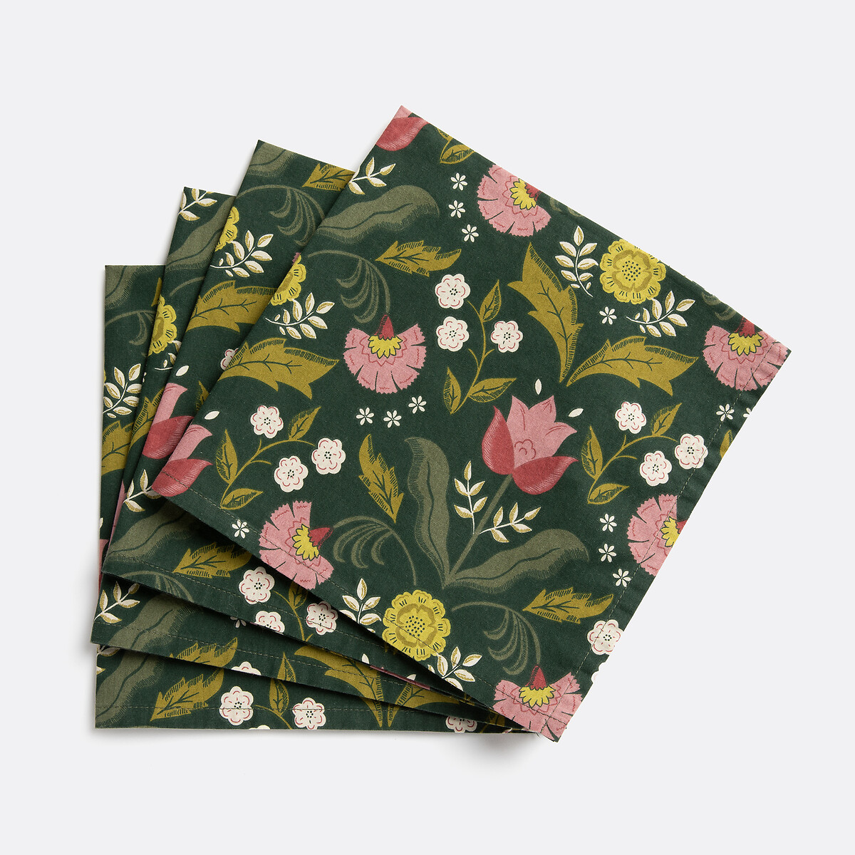 Σετ 4 πετσέτες φαγητού από πλυμένο βαμβάκι 45x45 cm