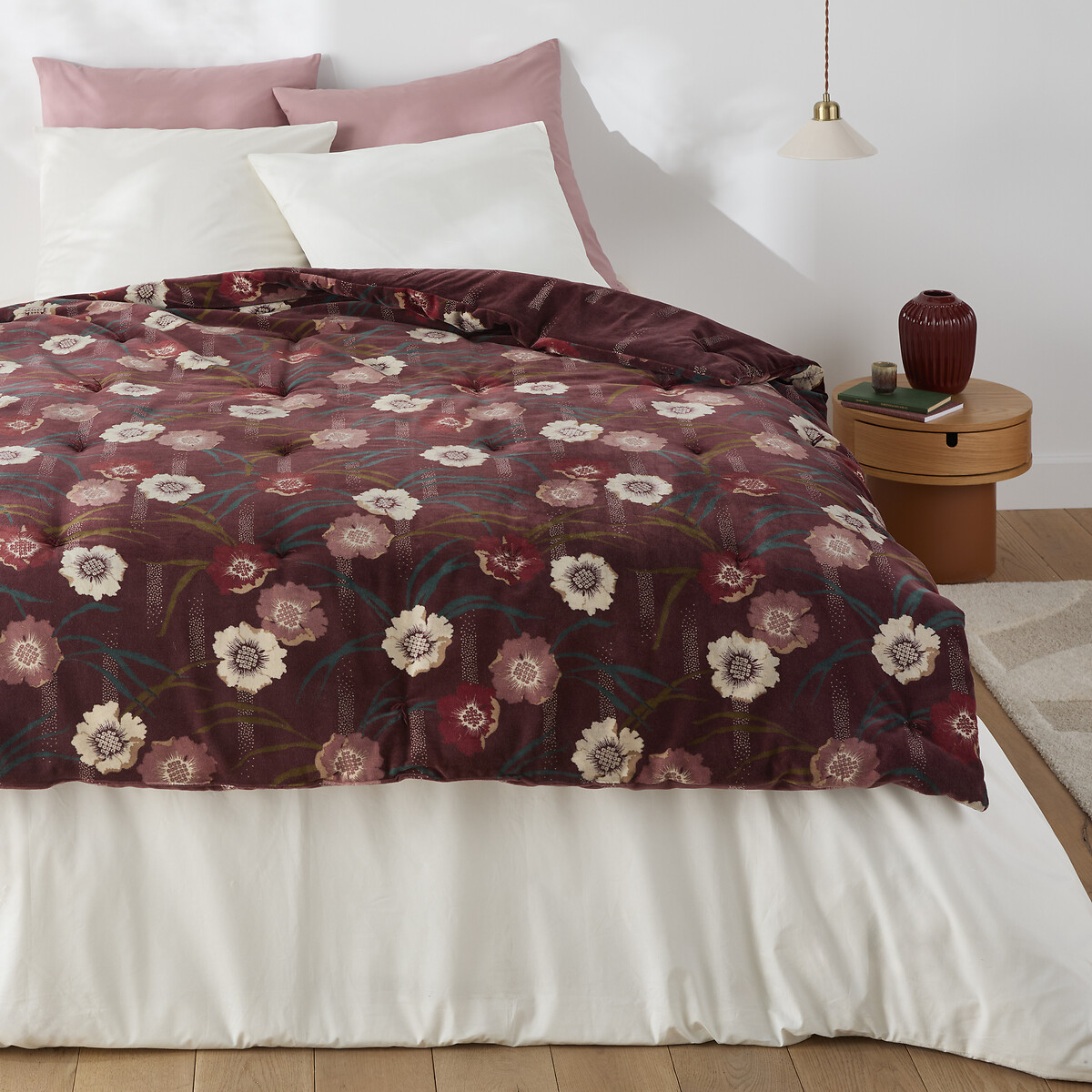 La Redoute Interieurs Καπιτονέ κάλυμμα κρεβατιού από τυπωμένο βελούδο 90x190 cm