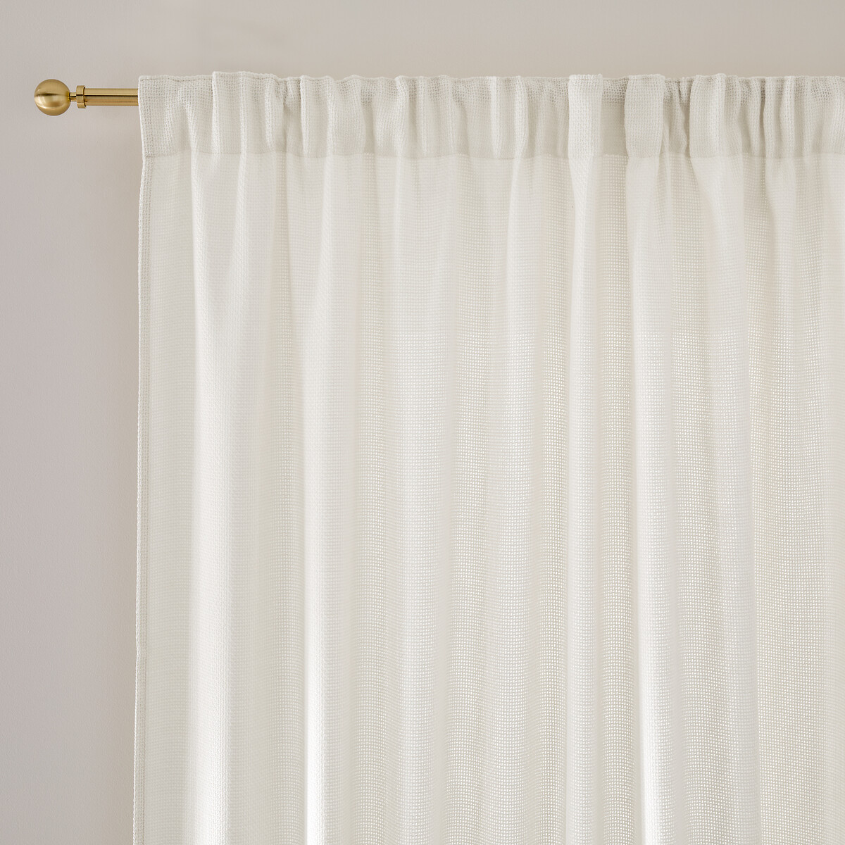 Κουρτίνα με υφή πλεκτή όψη και φάσα με πτυχώσεις 220x140 cm