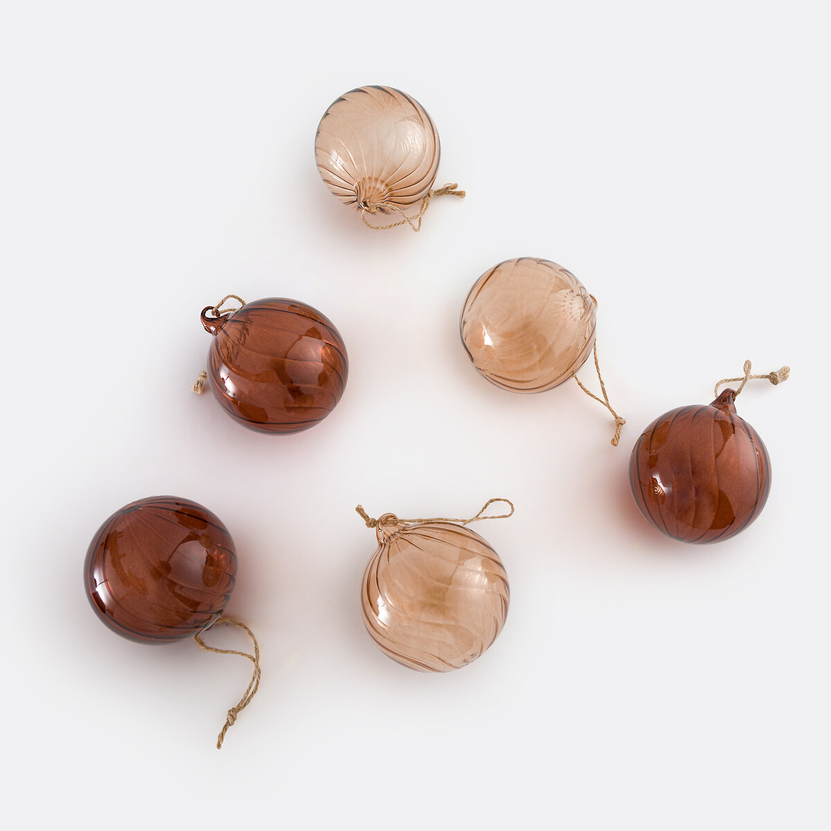 La Redoute Interieurs Σετ 12 στριφτές γυάλινες μπάλες