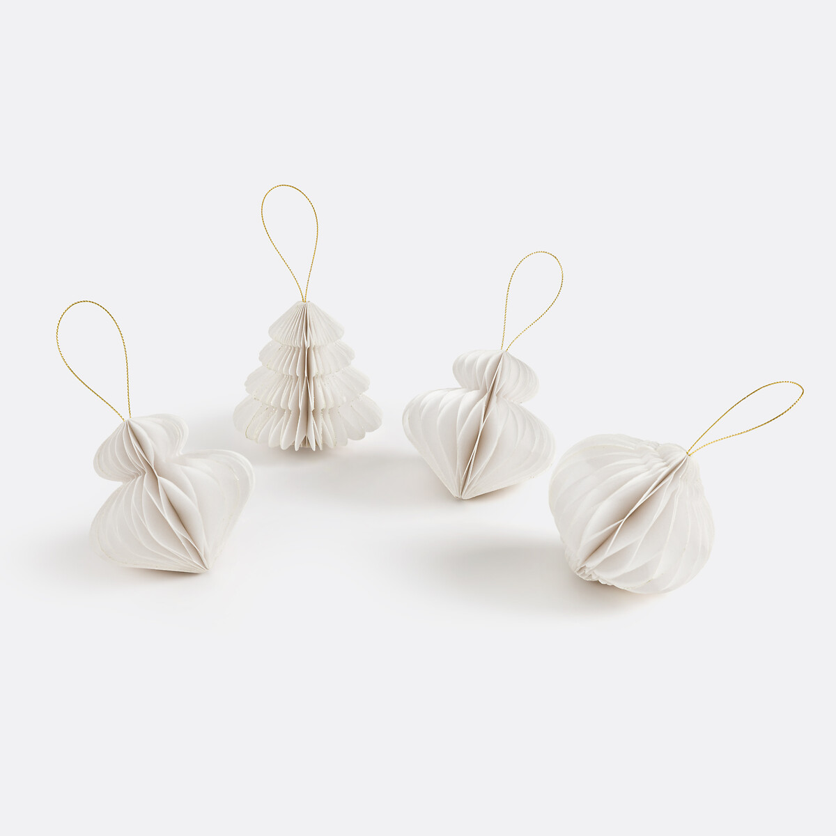 La Redoute Interieurs Σετ 4 χάρτινες χριστουγεννιάτικες διακοσμήσεις