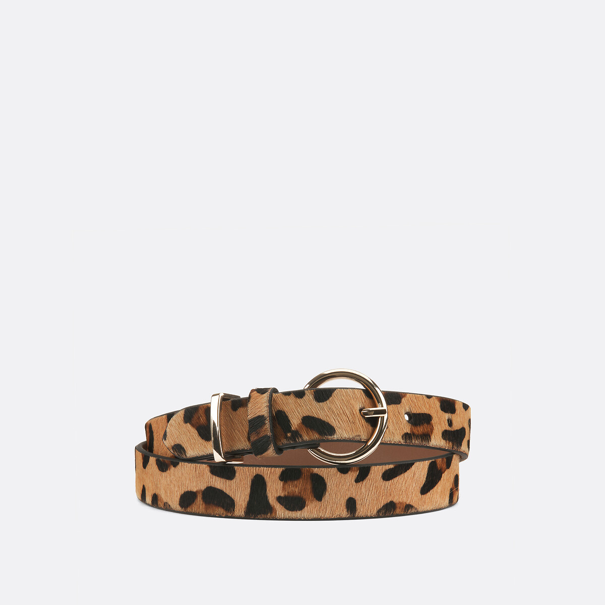 Ζώνη από δέρμα με μοτίβο λεοπάρ