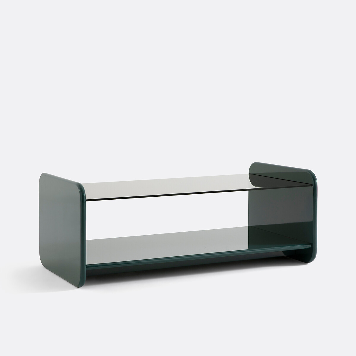 La Redoute Interieurs Στρογγυλό τραπεζάκι σαλονιού από λακαριστό ξύλο και ενισχυμένο γυαλί Π105xΥ41cm