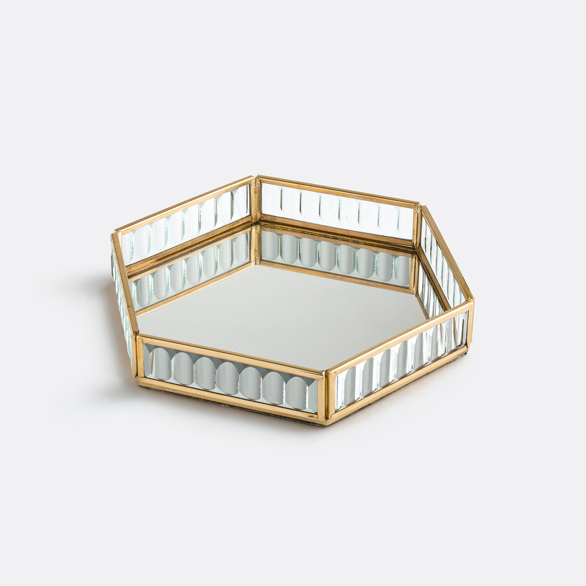 Δοχείο για μικροαντικείμενα από ορείχαλκο και γυαλί 21 εκ. Μ18xΠ21xΥ3cm