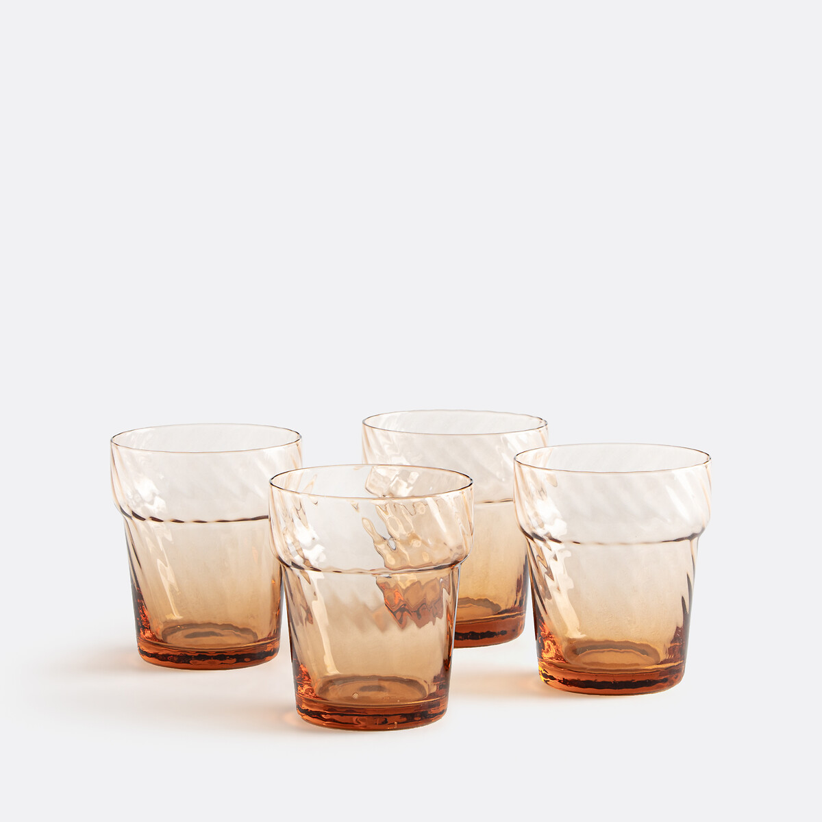 Σετ 4 χρωματιστά στριφτά ποτήρια