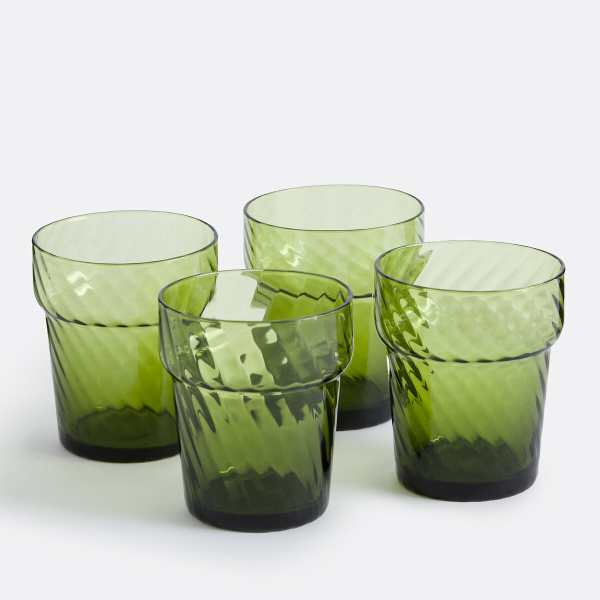 Σετ 4 χρωματιστά στριφτά ποτήρια