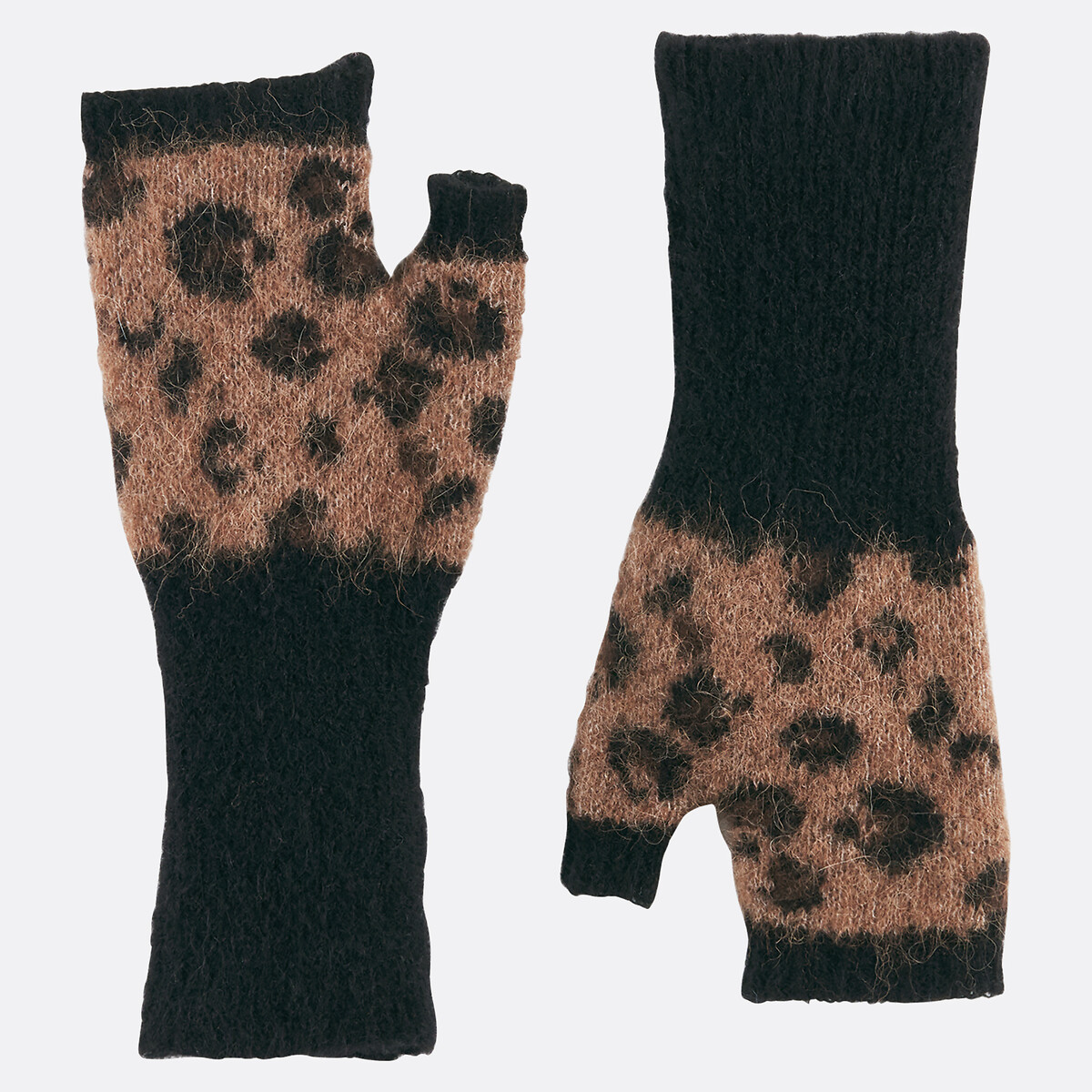 La Redoute Collections Γάντια χωρίς δάχτυλα με λεοπάρ σχέδιο