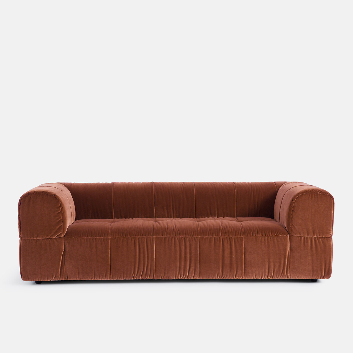 Καναπές τριών θέσεων από πολυτελές βελούδο Μ131xΠ230xΥ70cm