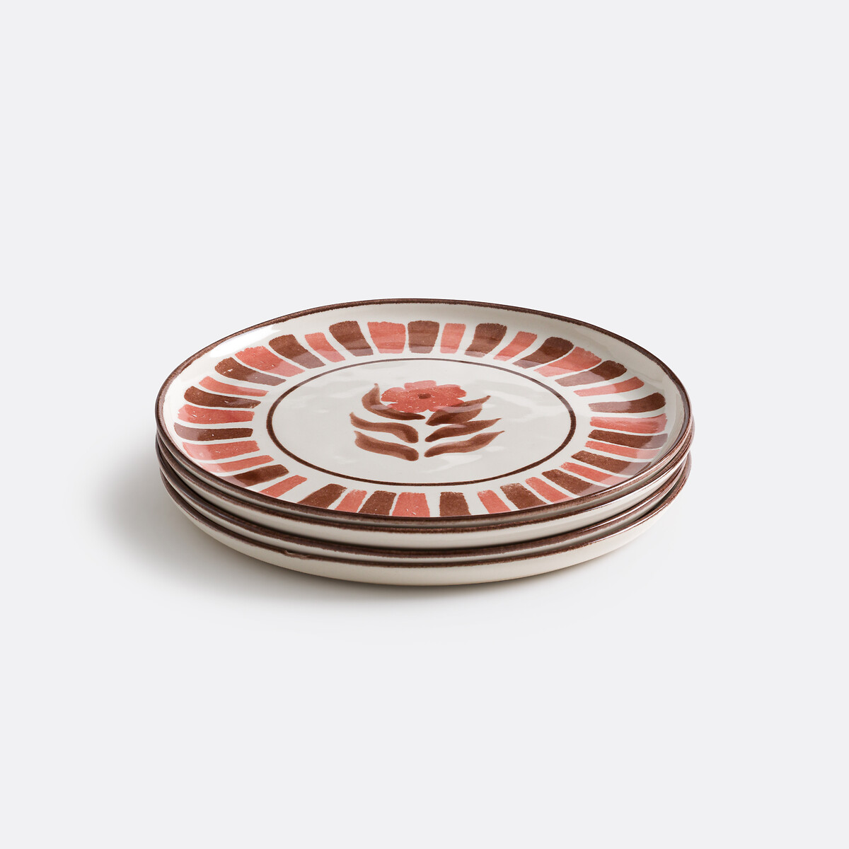 Σετ 4 κεραμικών πιάτων γλυκού Μ22xΠ22cm