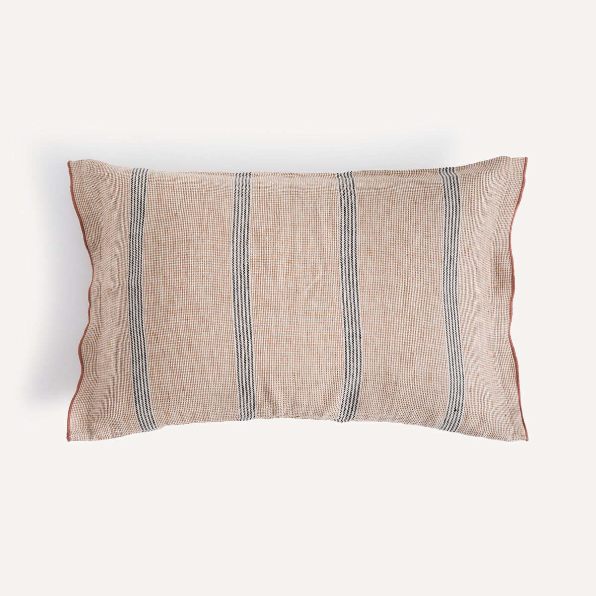 Μαξιλαροθήκη από ριγέ λινό 60x40 cm