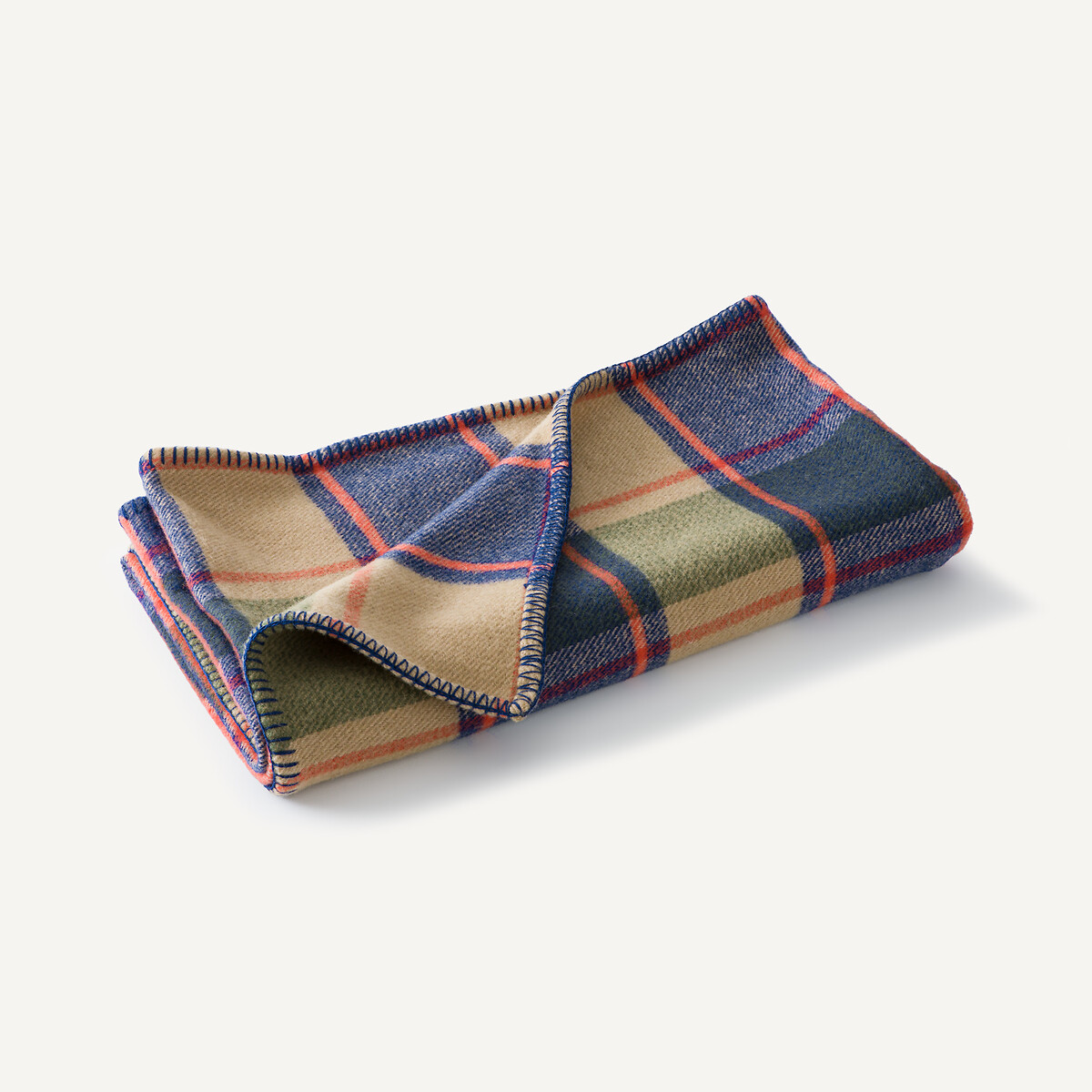 Μάλλινο καρό ριχτάρι Kaspi 130x180cm