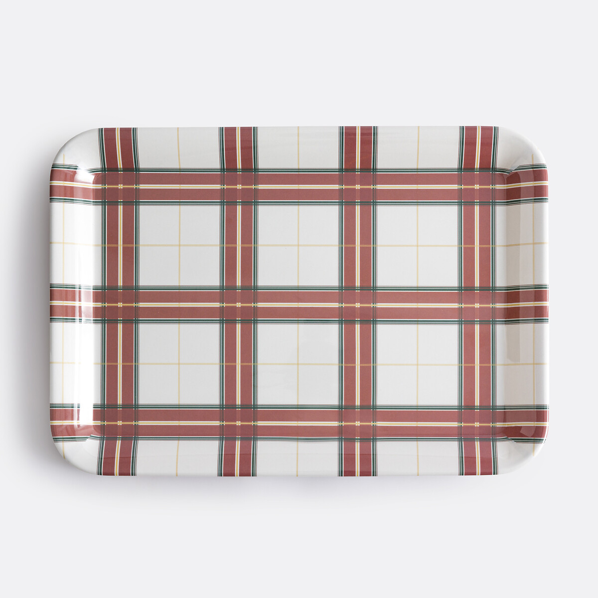 La Redoute Interieurs Δίσκος με καρό μοτίβο – Tout Schuss Μ25cm