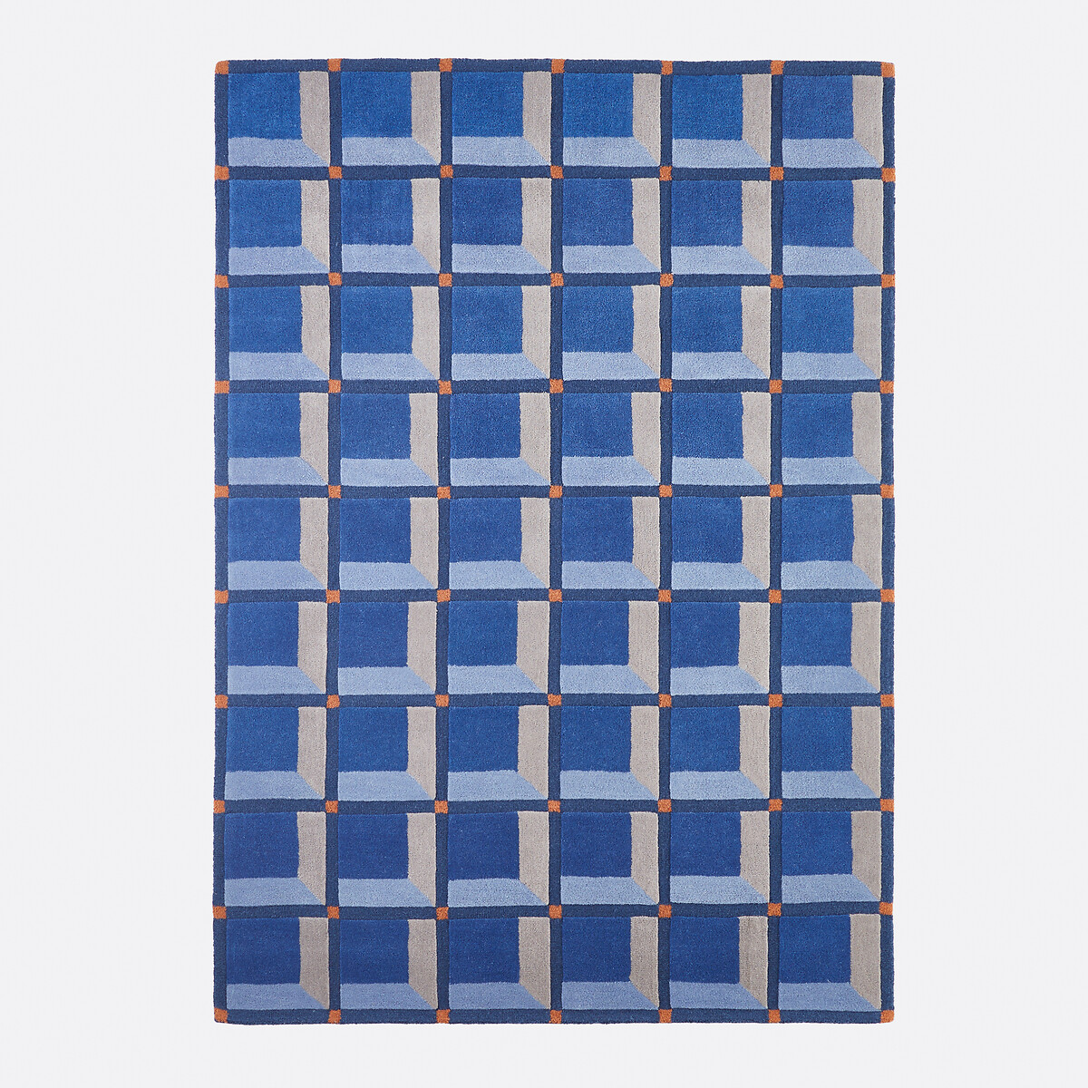 Μάλλινο χαλί με γεωμετρικά σχέδια 120x170 cm Μ120xΠ170cm