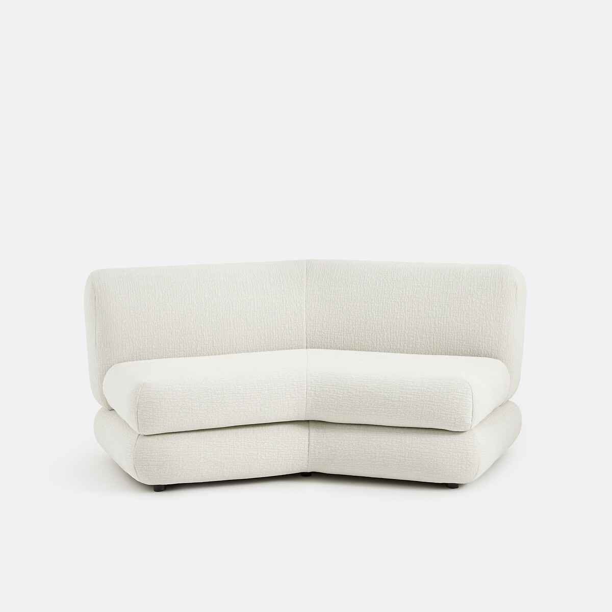 Γωνία σύνθεσης καναπέ 2 θέσεων με ύφασμα ανάγλυφης υφής – HOOVER Μ90xΠ180xΥ80cm