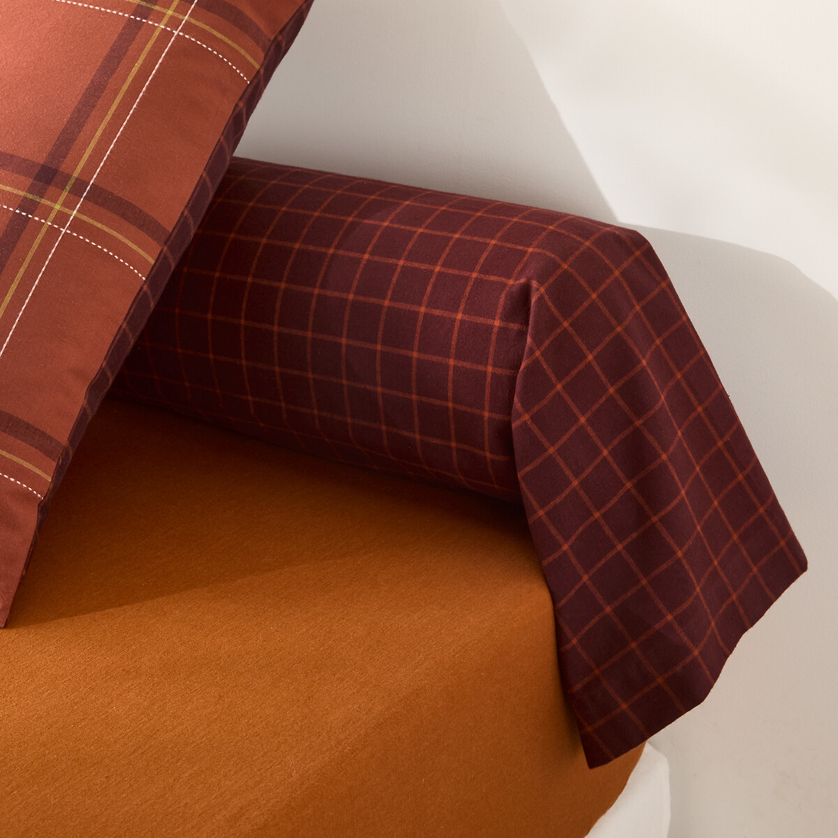 Μαξιλαροθήκη για μακρύ μαξιλάρι από φανέλα βαμβακιού 85x185 cm