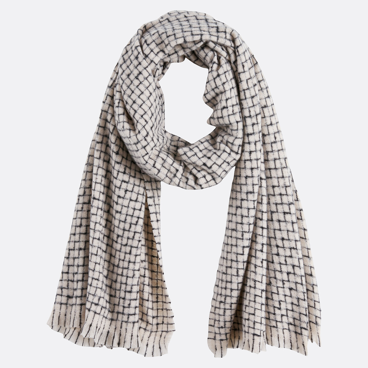 La Redoute Collections Κασκόλ με καρό σχέδιο