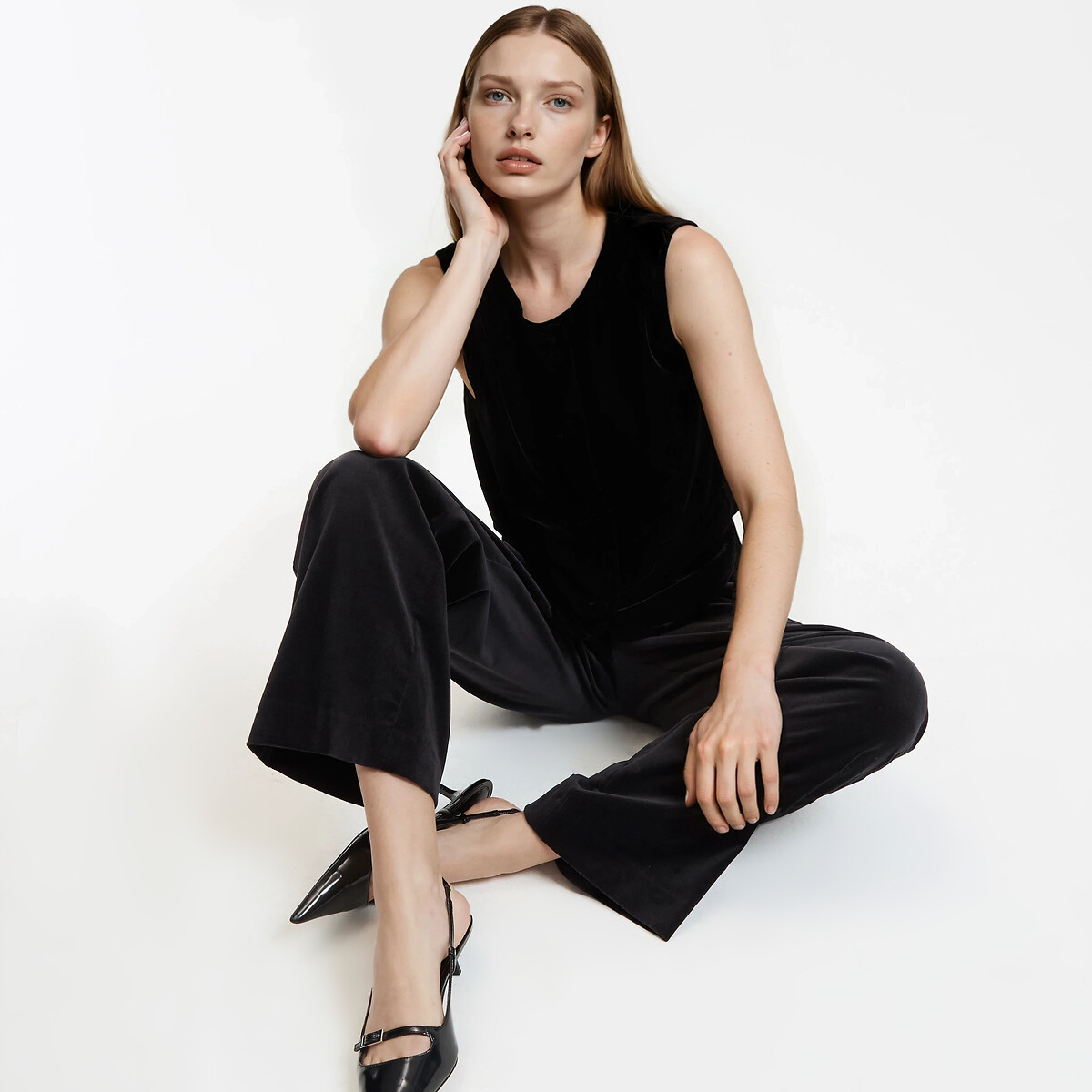 La Redoute Collections Γιλέκο από απαλό βελούδο