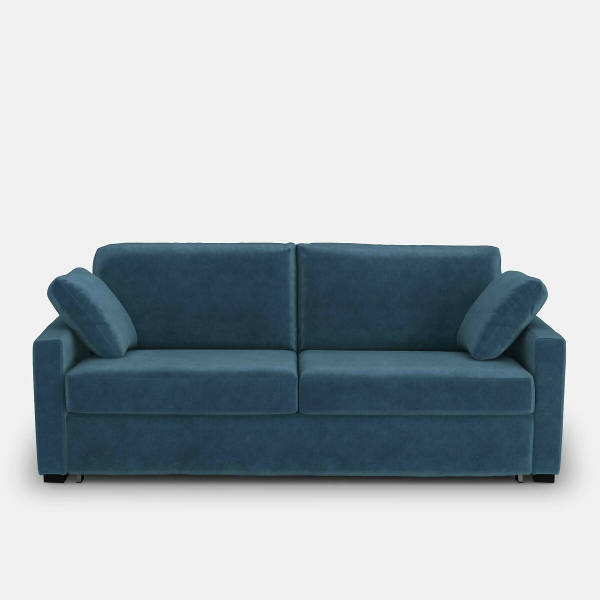 Καναπές-κρεβάτι με βελούδινη ταπετσαρία και στρώμα αφρού HR Μ98xΠ165xΥ85cm