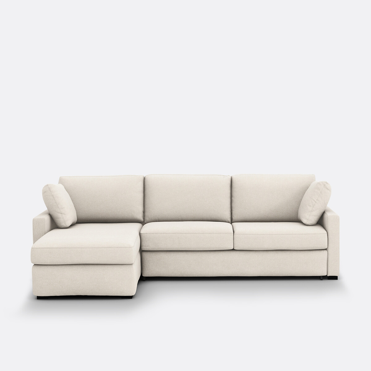 Γωνιακός καναπές-κρεβάτι με ταπετσαρία από πολυέστερ και στρώμα αφρού Μ160xΠ265xΥ85cm