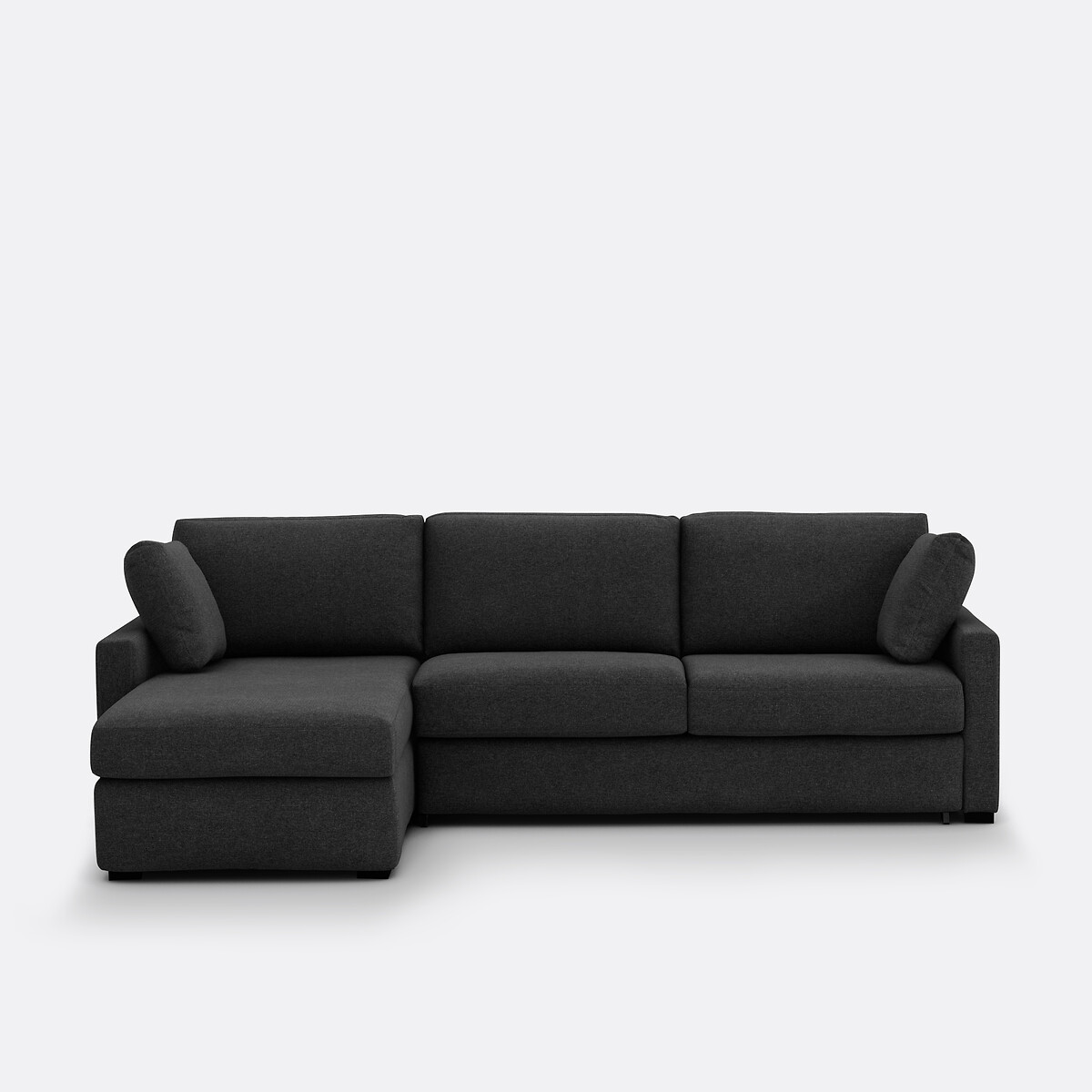 Γωνιακός καναπές-κρεβάτι με ταπετσαρία από πολυέστερ και στρώμα αφρού Μ160xΠ265xΥ85cm