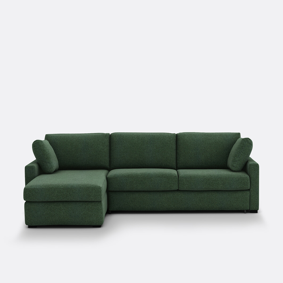 Γωνιακός καναπές-κρεβάτι με ταπετσαρία από πολυέστερ και στρώμα αφρού Μ160xΠ265xΥ85cm